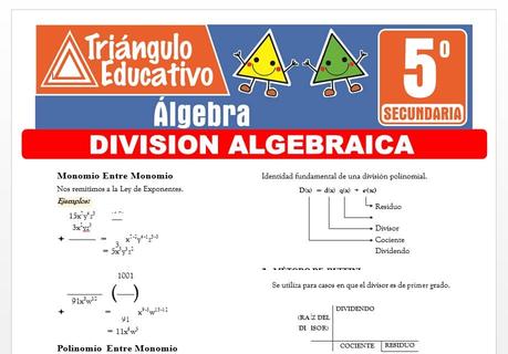 Ejercicios de División Algebraica para Quinto de Secundaria