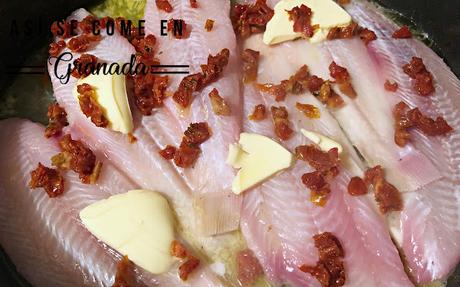 Lenguados con tomates secos