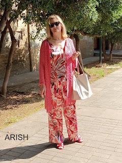 PANTALON PALAZZO + TOP + CHAQUETA DE CROCHET