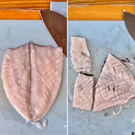 Calamares y langostinos al wok con salsa de ostras estilo chino Calamares y langostinos al wok con salsa de ostras estilo chino