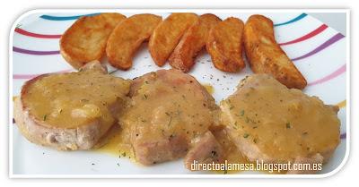 Solomillo de cerdo a la mostaza Solomillo de cerdo a la mostaza