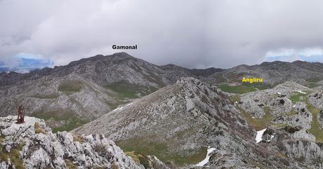 Moncuevo,Pelitrón y Champaza desde Bermiego Moncuevo,Pelitrón y Champaza desde Bermiego