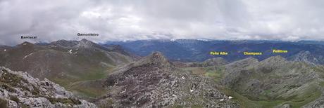 Moncuevo,Pelitrón y Champaza desde Bermiego Moncuevo,Pelitrón y Champaza desde Bermiego