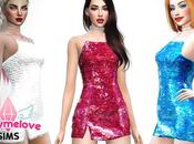 Sims Clothing: Bershka's shiny sequin mini dress chains women