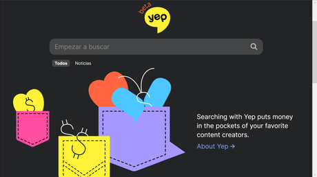 Yep el buscador que comparte sus ingresos con los roductores de contenido