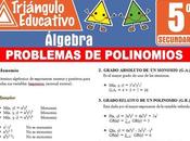 Problemas Polinomios para Quinto Secundaria