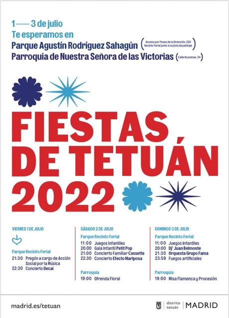 Fiestas de Tetuán 2022: conciertos y actividades