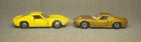 Lamborghini Miura en dos versiones diferentes de Matchbox