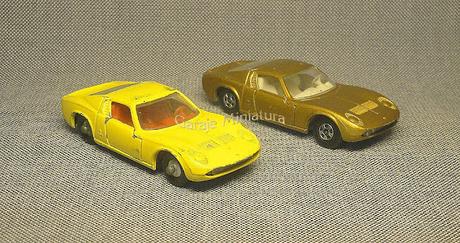 Lamborghini Miura en dos versiones diferentes de Matchbox