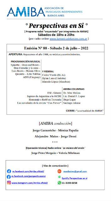 Perspectivas en Si  (Programa Radial de AMIBA): Emisión 88