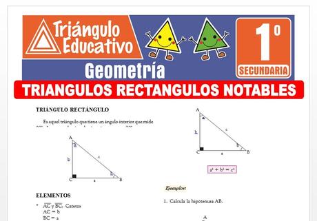Triángulos Rectángulos Notables para Primero de Secundaria