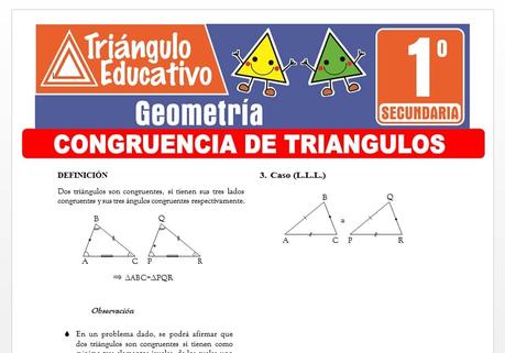 Congruencia de Triángulos para Primero de Secundaria