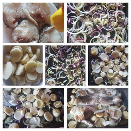 Bacalao fresco con patatas al horno Bacalao fresco con patatas al horno