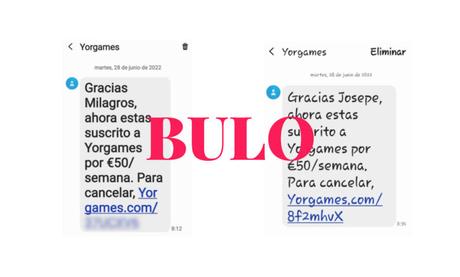 La OSI alerta: cuidado si recibes este mensaje que te notifica de una suscripción a un servicio de juegos