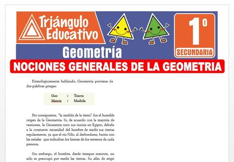 Nociones Generales de la Geometría para Primero de Secundaria Nociones Generales de la Geometría para Primero de Secundaria