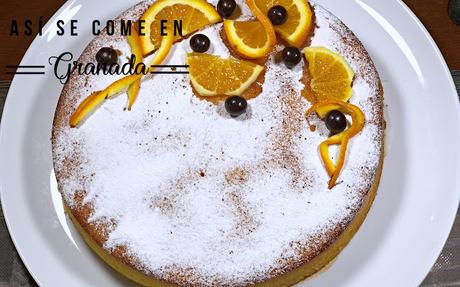Pastel de almendra y naranja