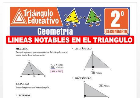 Líneas Notables en el Triángulo para Segundo de Secundaria Líneas Notables en el Triángulo para Segundo de Secundaria