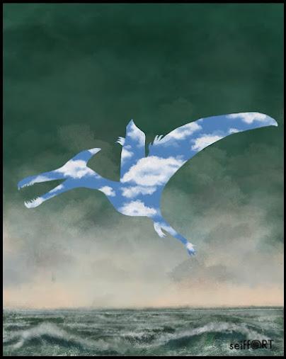 Pinturas clásicas con dinosaurios y otras criaturas extintas por Sandra Seiffart