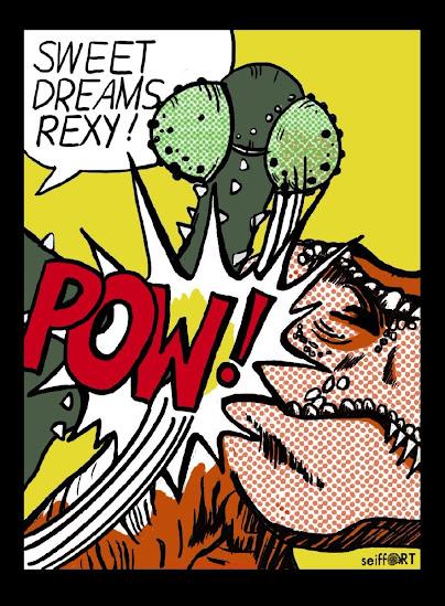 Pinturas clásicas con dinosaurios y otras criaturas extintas por Sandra Seiffart