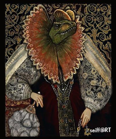 Pinturas clásicas con dinosaurios y otras criaturas extintas por Sandra Seiffart