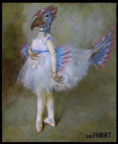 Pinturas clásicas con dinosaurios y otras criaturas extintas por Sandra Seiffart