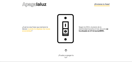 Apagalaluz.com, la web para canalizar socialmente la impotencia por el precio de la luz