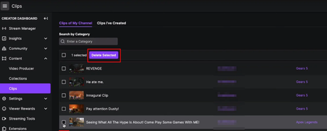 Cómo eliminar clips en Twitch Cómo eliminar clips en Twitch