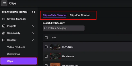 Cómo eliminar clips en Twitch