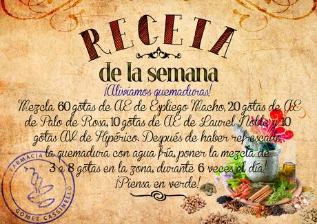 Receta de la semana: Aliviamos quemaduras!