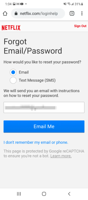 Cómo cambiar la contraseña de Netflix