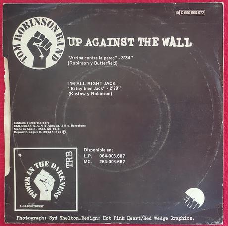 Tom Robinson Band - Up Against The Wall (Ariba, contra la pared) 7