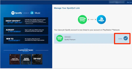 Cómo desconectar Spotify de PS4 Cómo desconectar Spotify de PS4