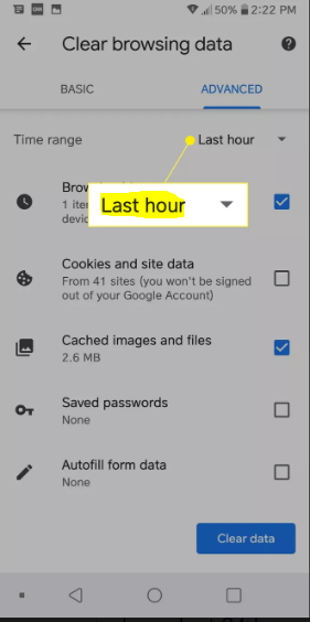 Cómo eliminar el historial de búsqueda de Chrome en Android