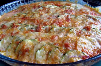 Calabacines y patatas gratinados Calabacines y patatas gratinados