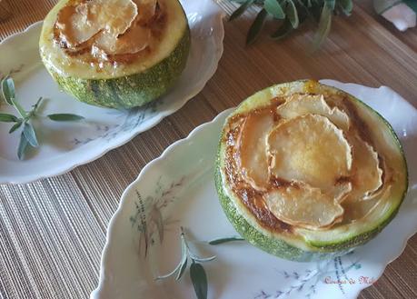 Calabacines luna rellenos, al horno Calabacines luna rellenos, al horno