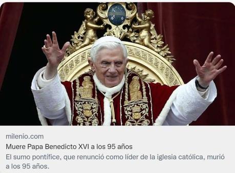 Difunden falsa noticia de la muerte de Benedicto XVI