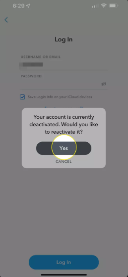 Cómo reactivar tu cuenta de Snapchat