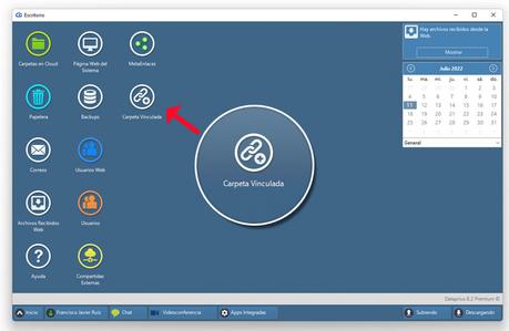 Carpetas Vinculadas en el escritorio Dataprius Cloud