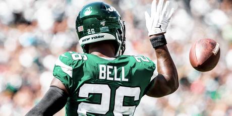 RB Le'Veon Bell con los New York Jets.