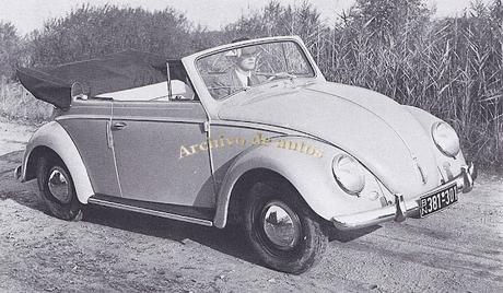 Volkswagen 1100 Karmann Cabriolet fabricado en el año 1949 en Alemania