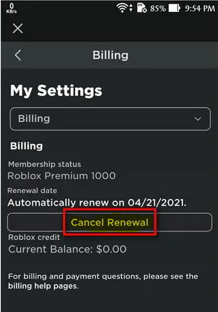Cómo cancelar la suscripción a Roblox Premium Cómo cancelar la suscripción a Roblox Premium