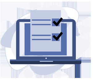 Icono con documento checks