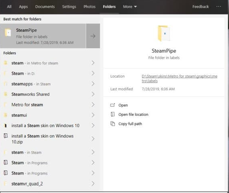 Cómo encontrar la carpeta Steam en Windows 10