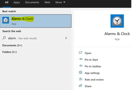 Cómo configurar la alarma en Windows 10 Cómo configurar la alarma en Windows 10