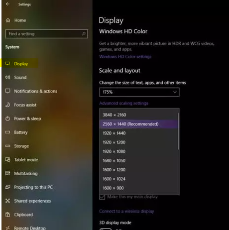Cómo cambiar la resolución de pantalla en Windows 10 Cómo cambiar la resolución de pantalla en Windows 10