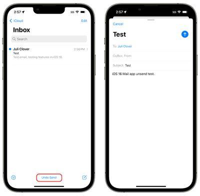 iOS 16 Mail App: Improved Search, Undo Send, Scheduled Send, Reminders, and More