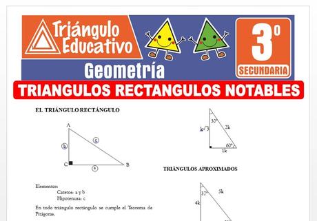 Ejercicios de Triángulos Rectángulos Notables para Tercero de Secundaria