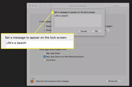 Cómo cambiar mi mensaje de pantalla de bloqueo en Mac Cómo cambiar mi mensaje de pantalla de bloqueo en Mac