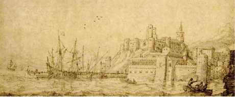 Santander:Georg Hoefnagel, 1563-1567. Museo nacional Marítimo Holandés, Ámsterdam