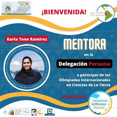 Bienvenida Karla Tene: mentora oficial de la delegación peruana a participar por primera vez en IESO